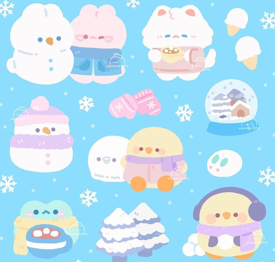 cute snowman backgrounds 0060