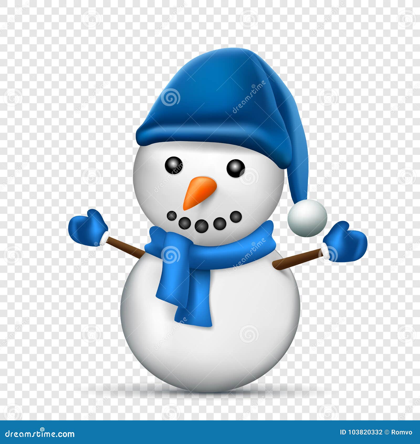 cute snowman transparent background 0016