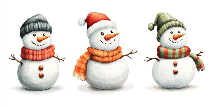 cute snowman transparent background 0021