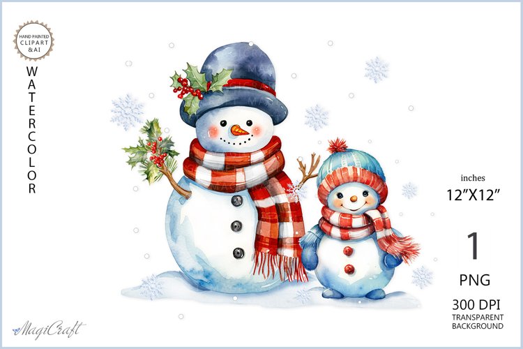 cute snowman transparent background 0024