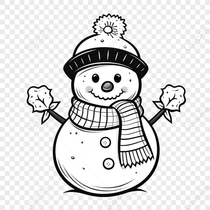 cute snowman transparent background 0035