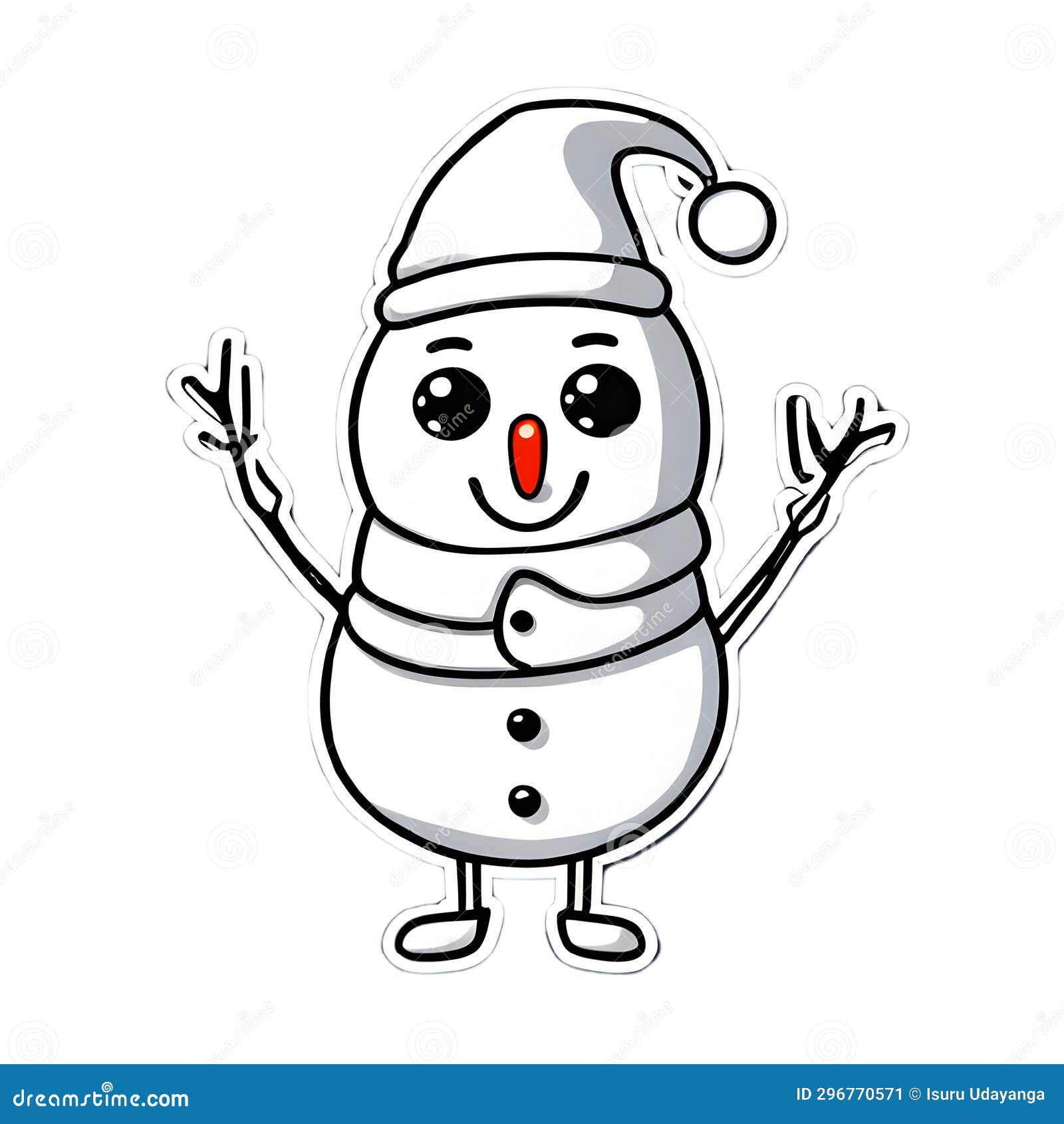 cute snowman transparent background 0039