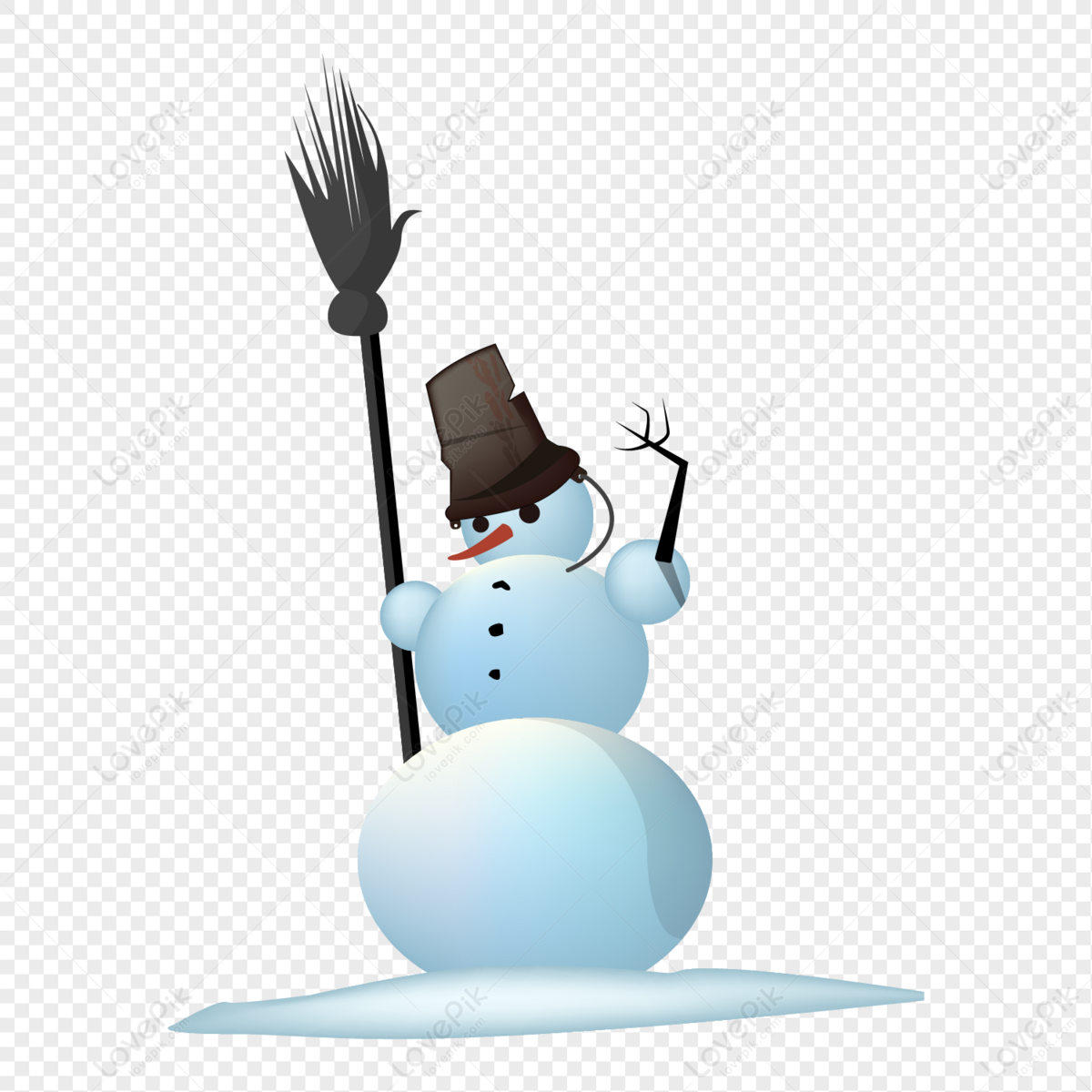 cute snowman transparent background 0051