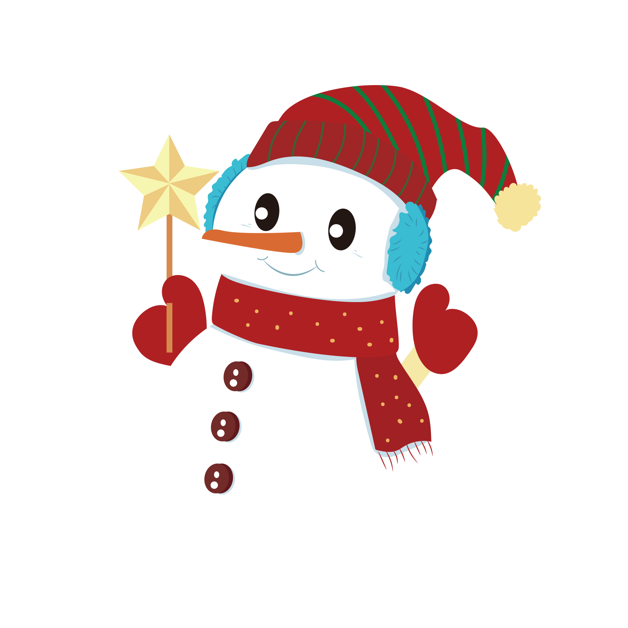 cute snowman transparent background 0081