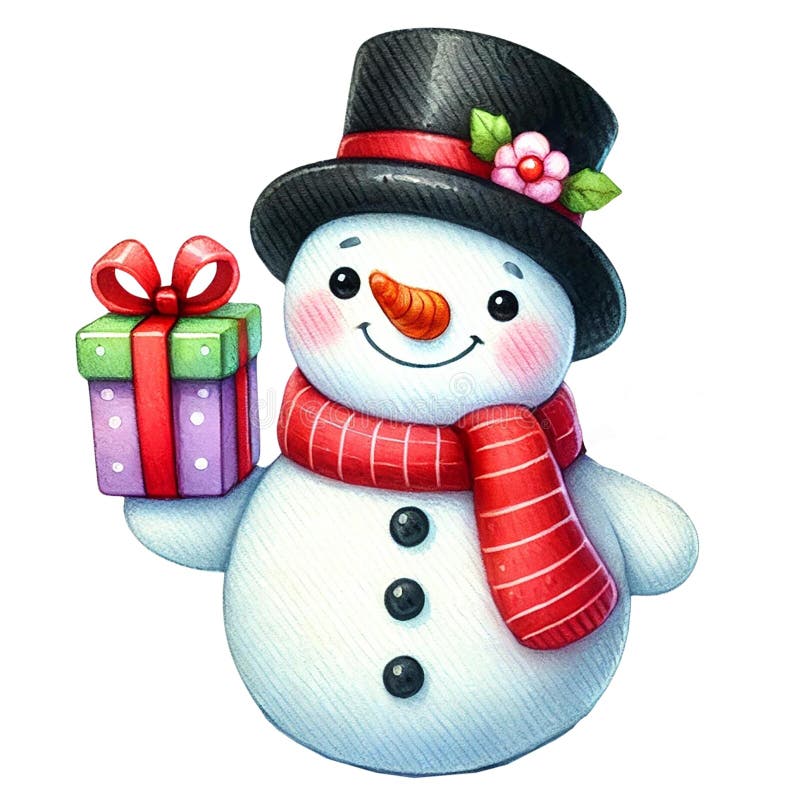 cute snowman transparent background 0093