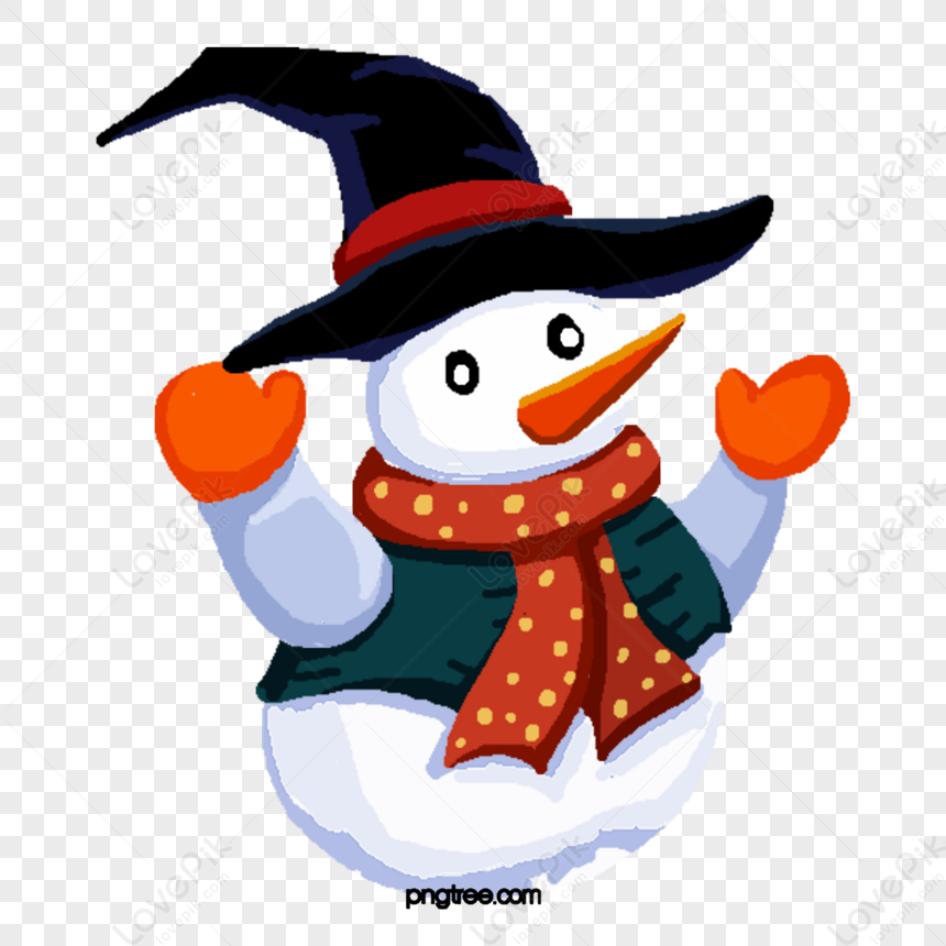 cute snowman transparent background 0094