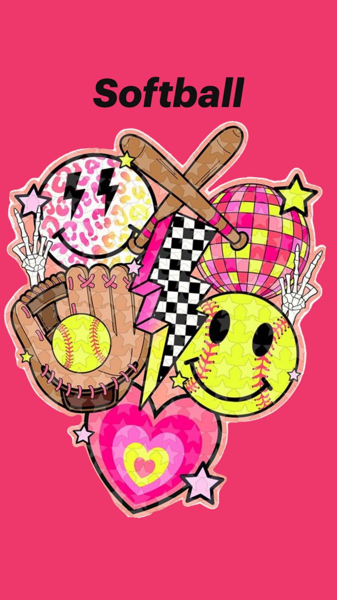 cute softball backgrounds 0045