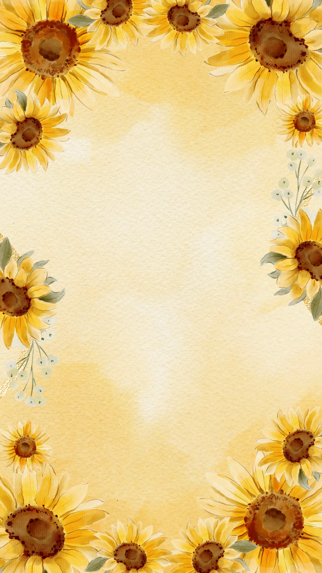 cute sunflower backdrop for online meetings