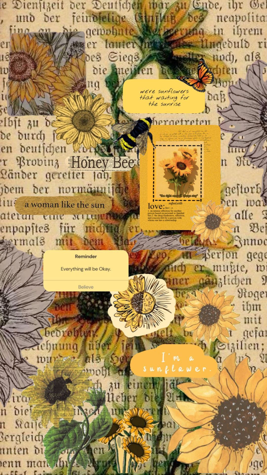 cute sunflower backgrounds 0012