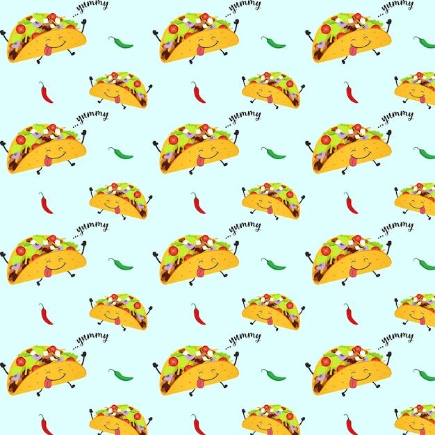 cute taco background 0010