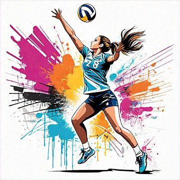 cute volleyball backgrounds 0028