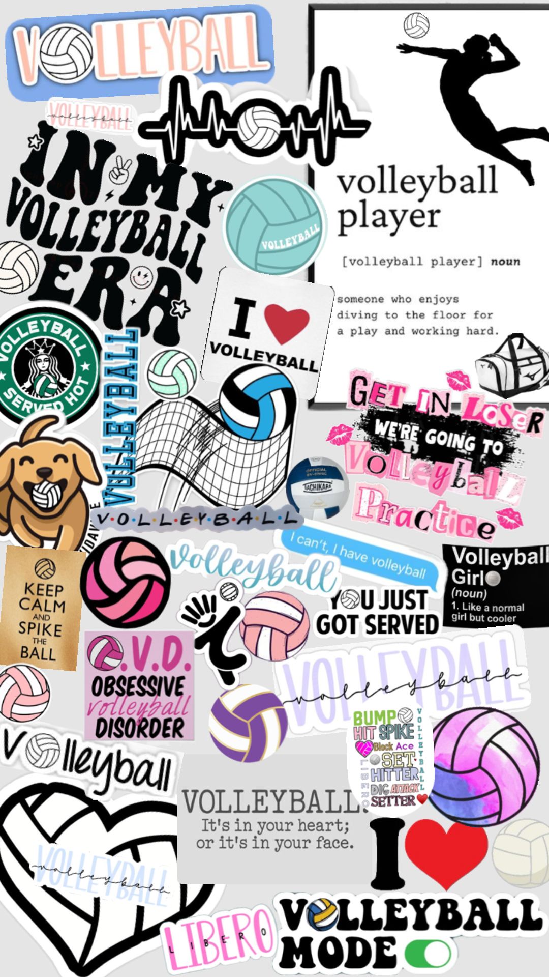 cute volleyball backgrounds 0031