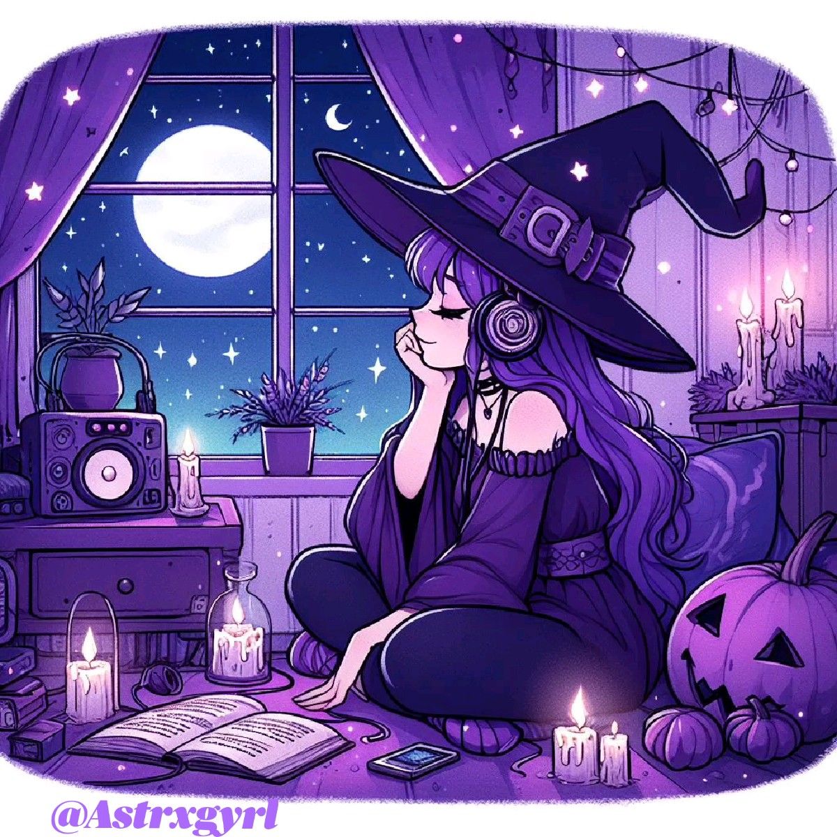 cute Witch background 0014