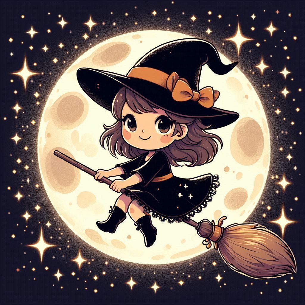 cute Witch background 0019