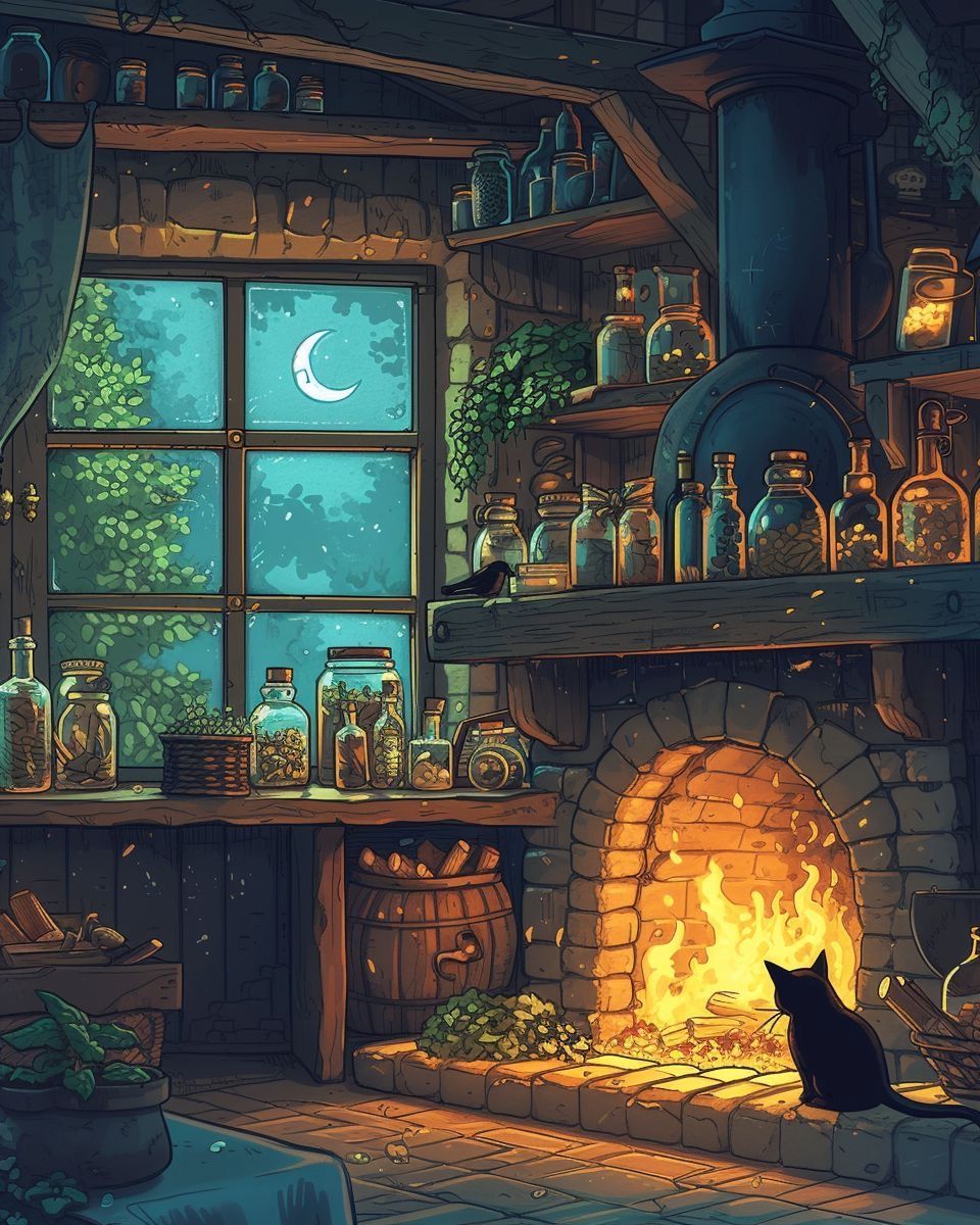 cute Witch background 0021