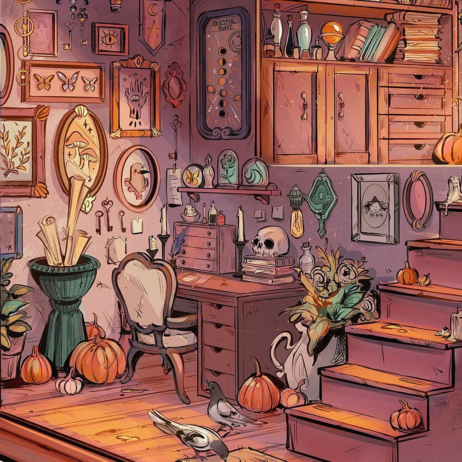 cute Witch background 0030