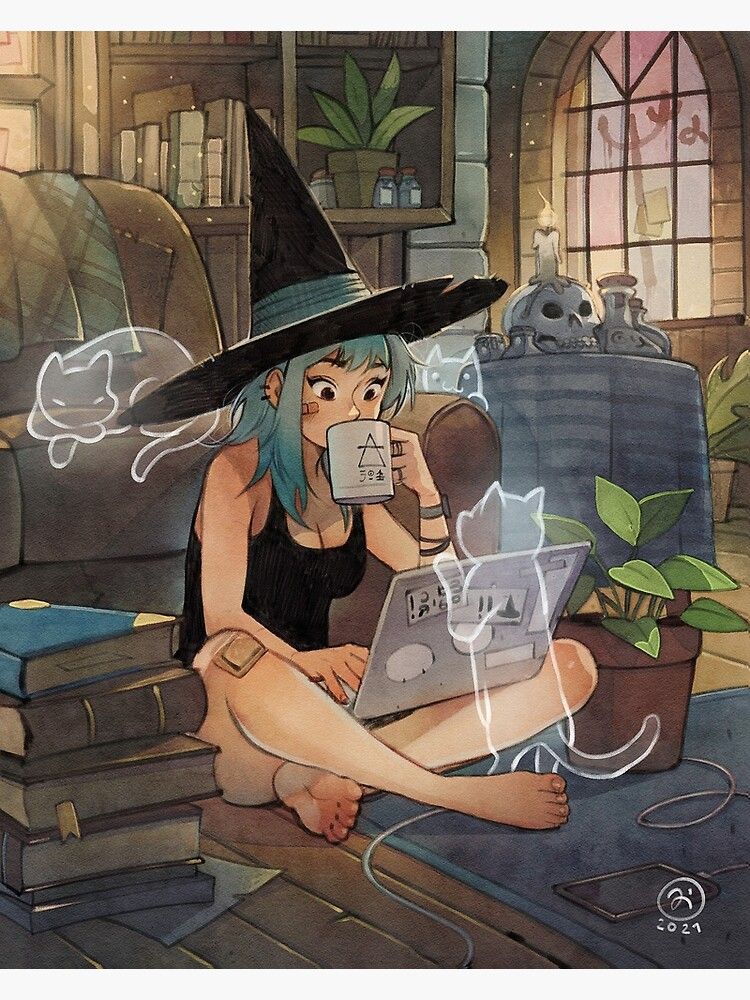 cute Witch background 0067