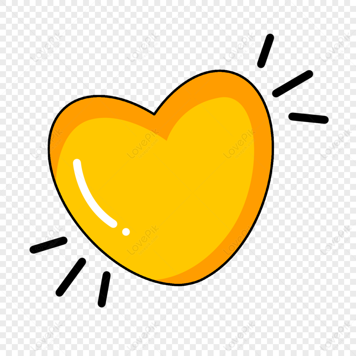 cute yellow heart background 0010