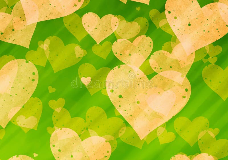 cute yellow heart background 0016