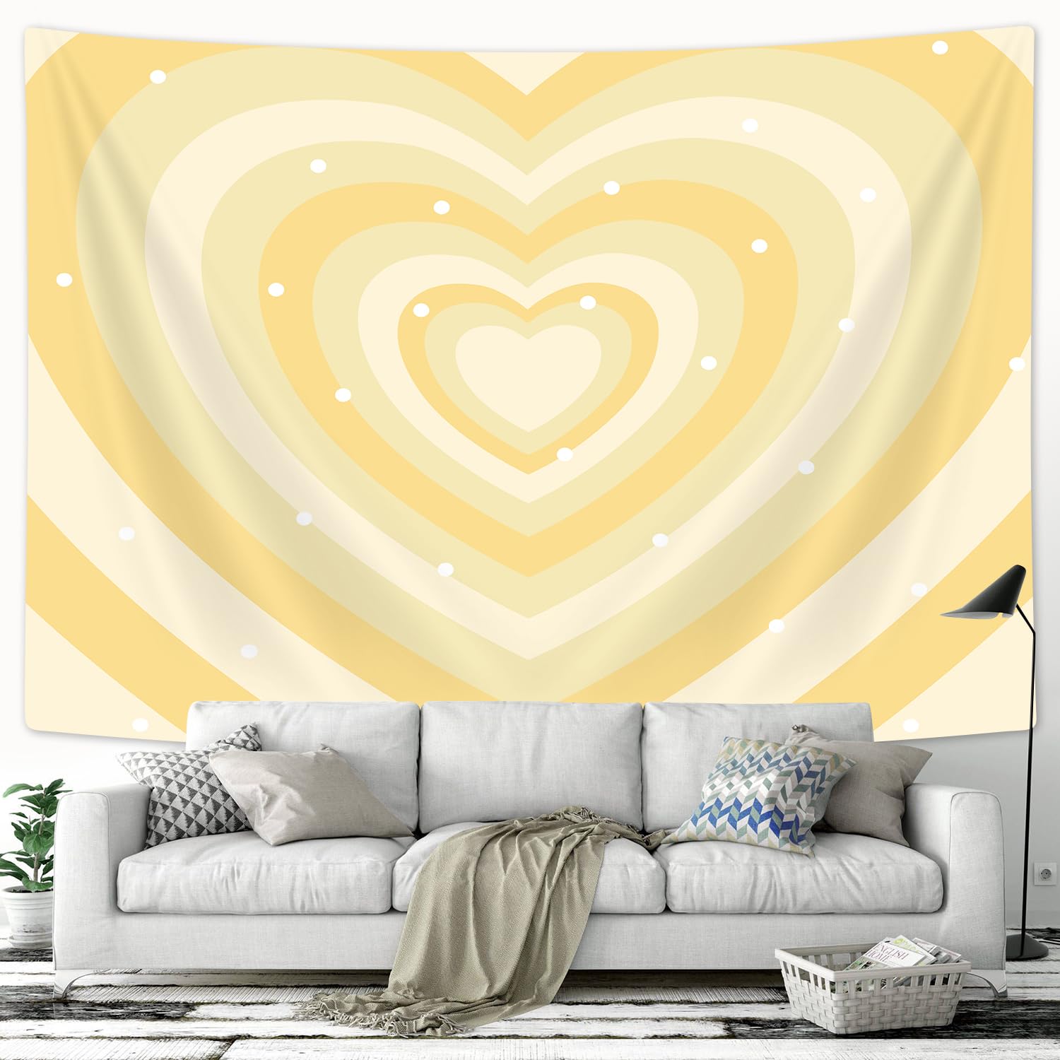 cute yellow heart background 0031