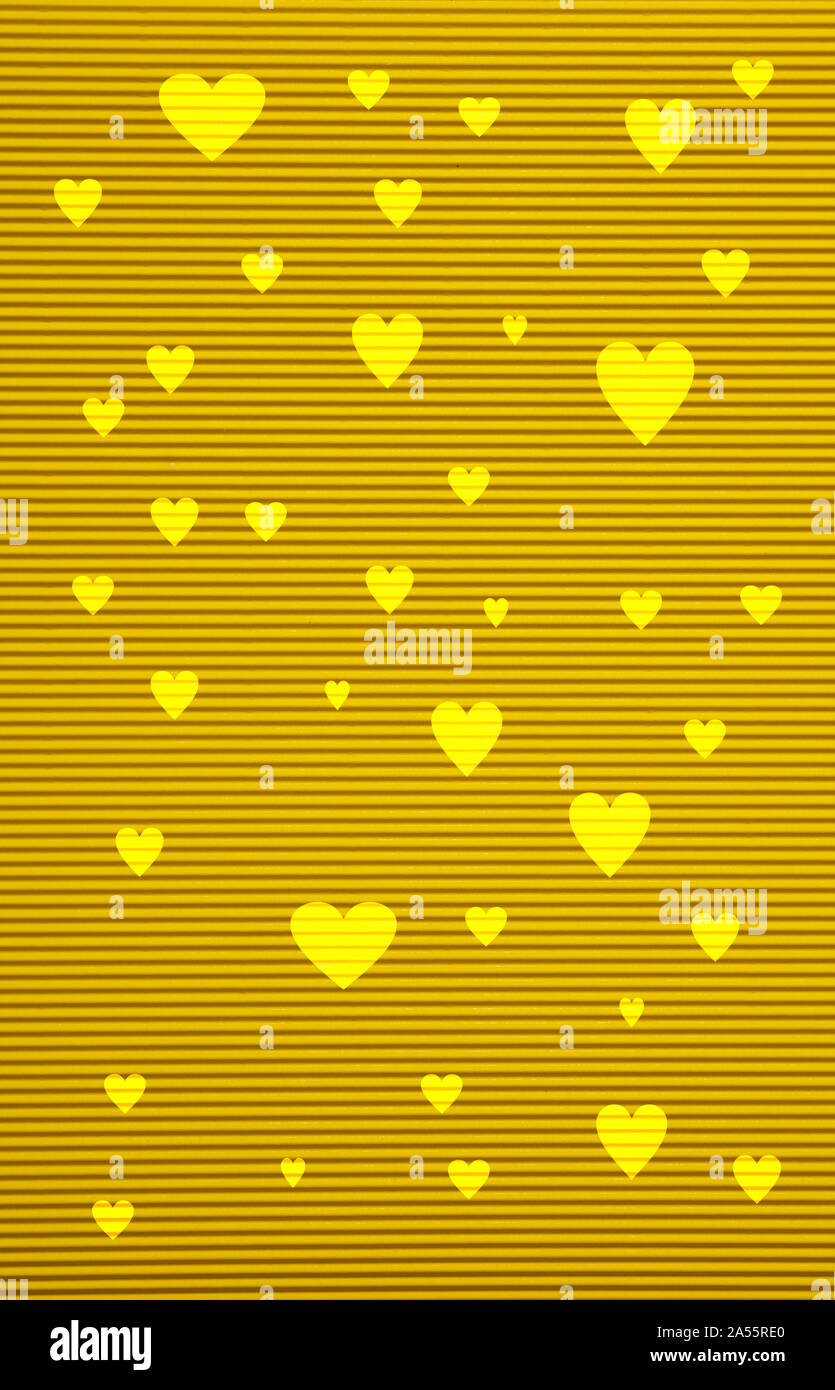 cute yellow heart background 0036