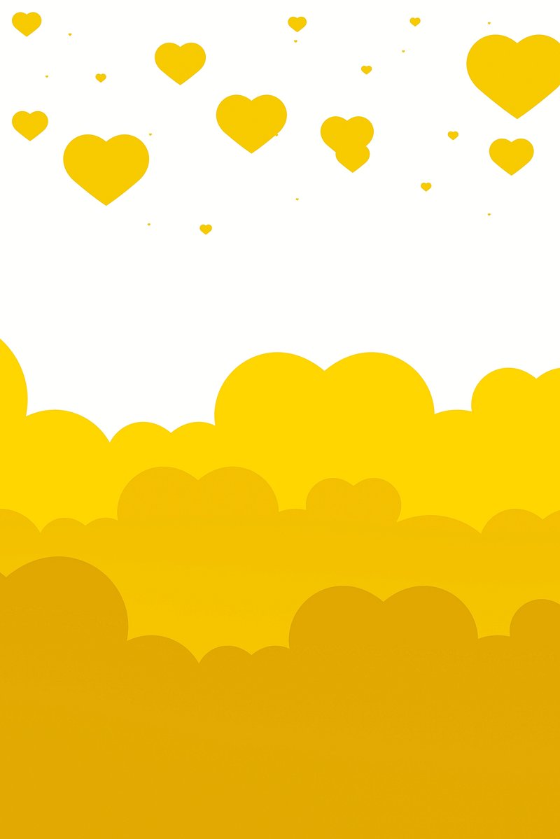 cute yellow heart background 0042