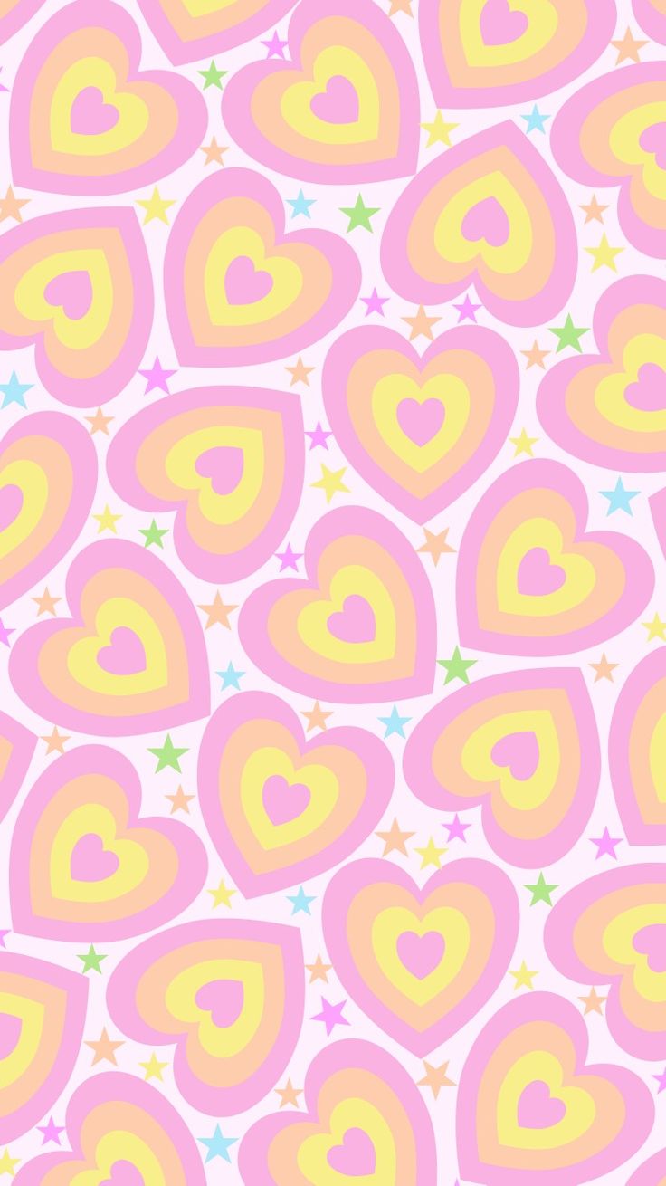 cute yellow heart background 0045