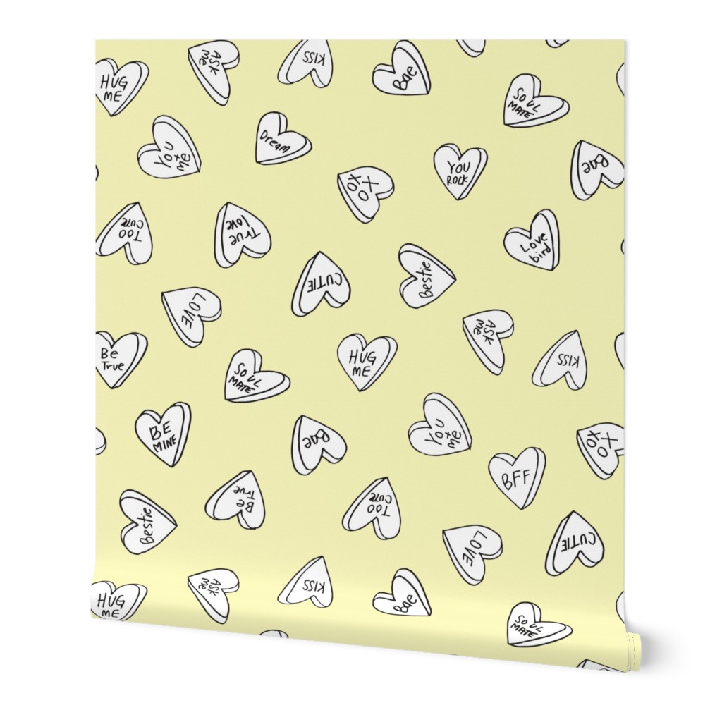 cute yellow heart background 0062