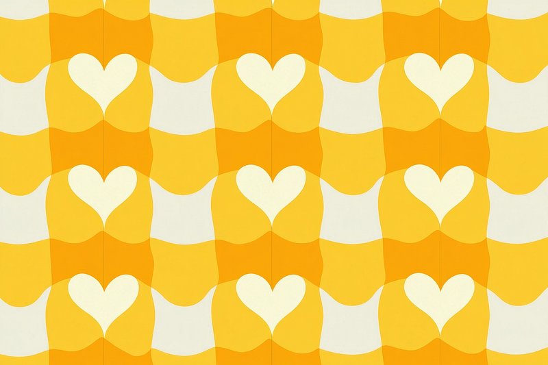 cute yellow heart background 0066