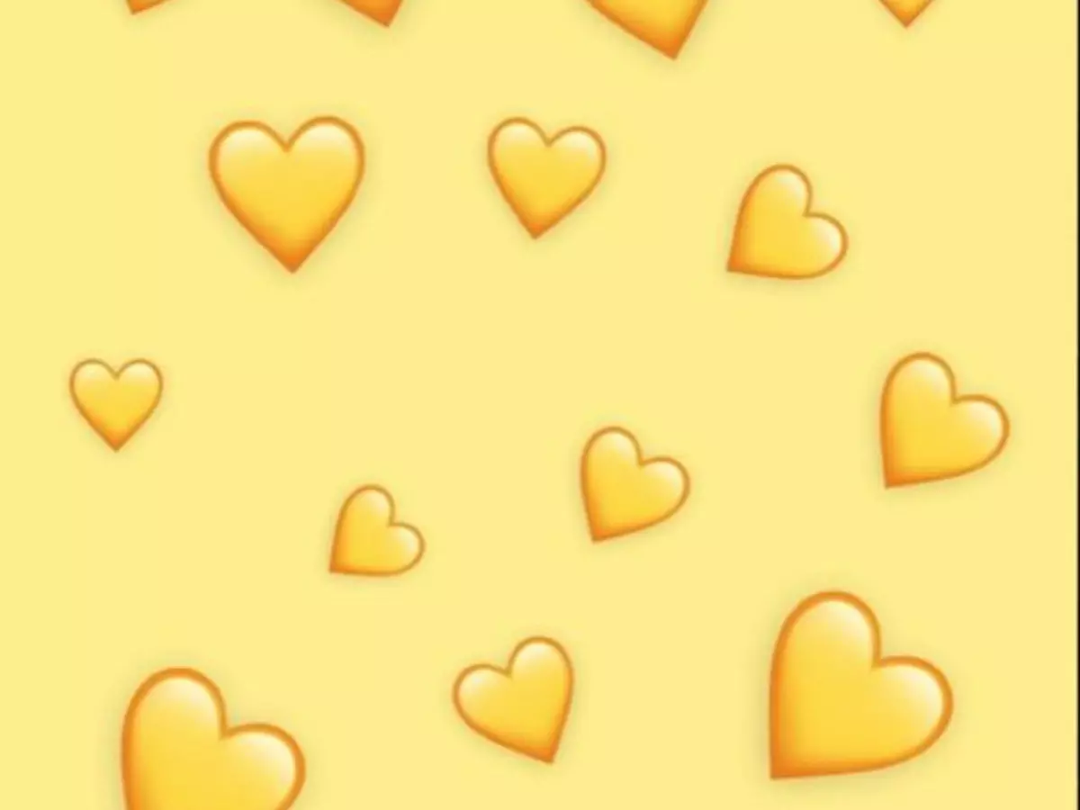 cute yellow heart background 0070