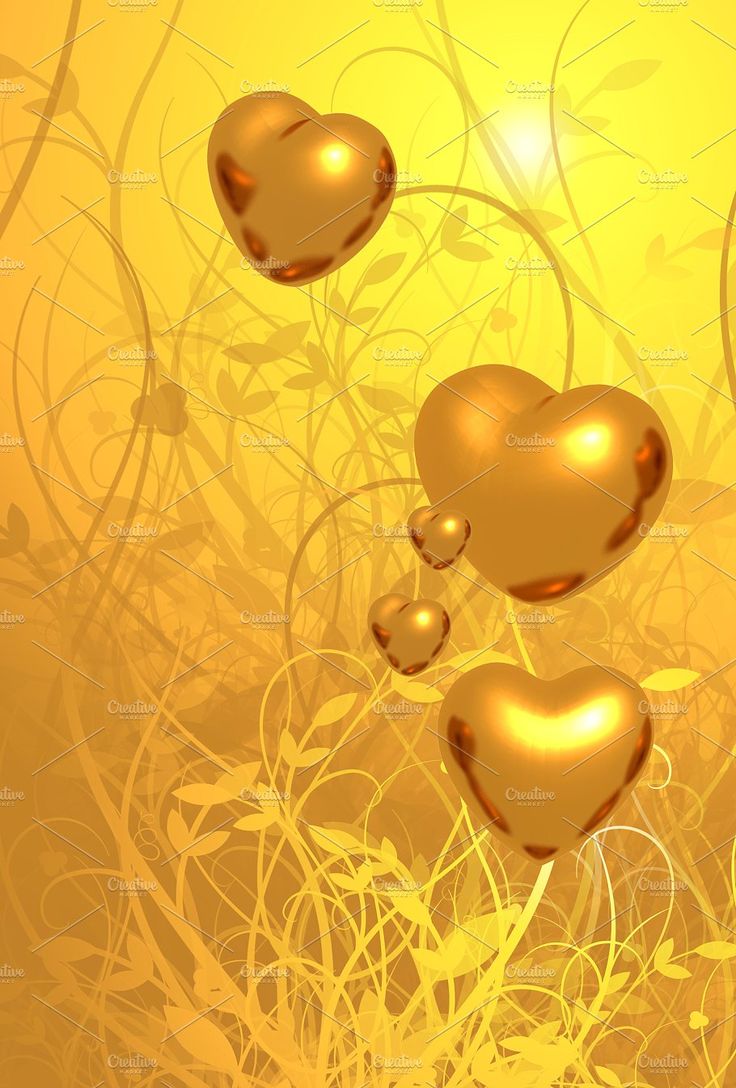 cute yellow heart background 0071