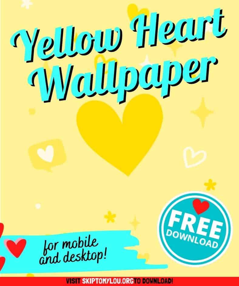 cute yellow heart background 0073