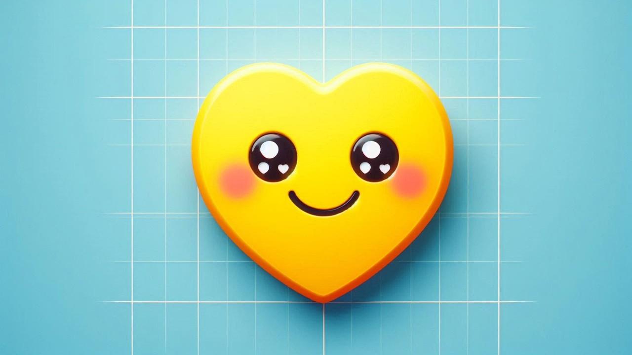 cute yellow heart background 0074