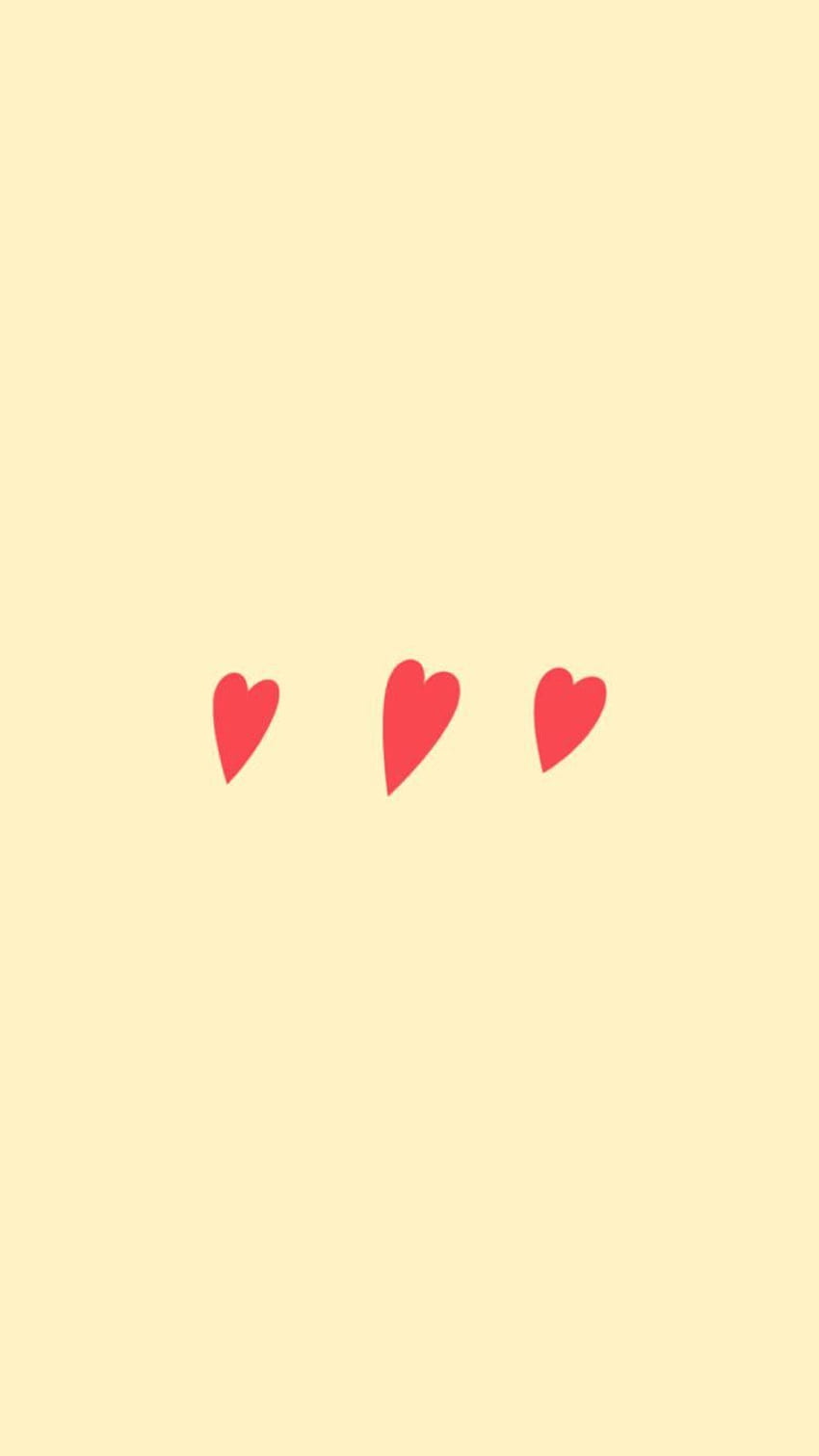 cute yellow heart background 0091