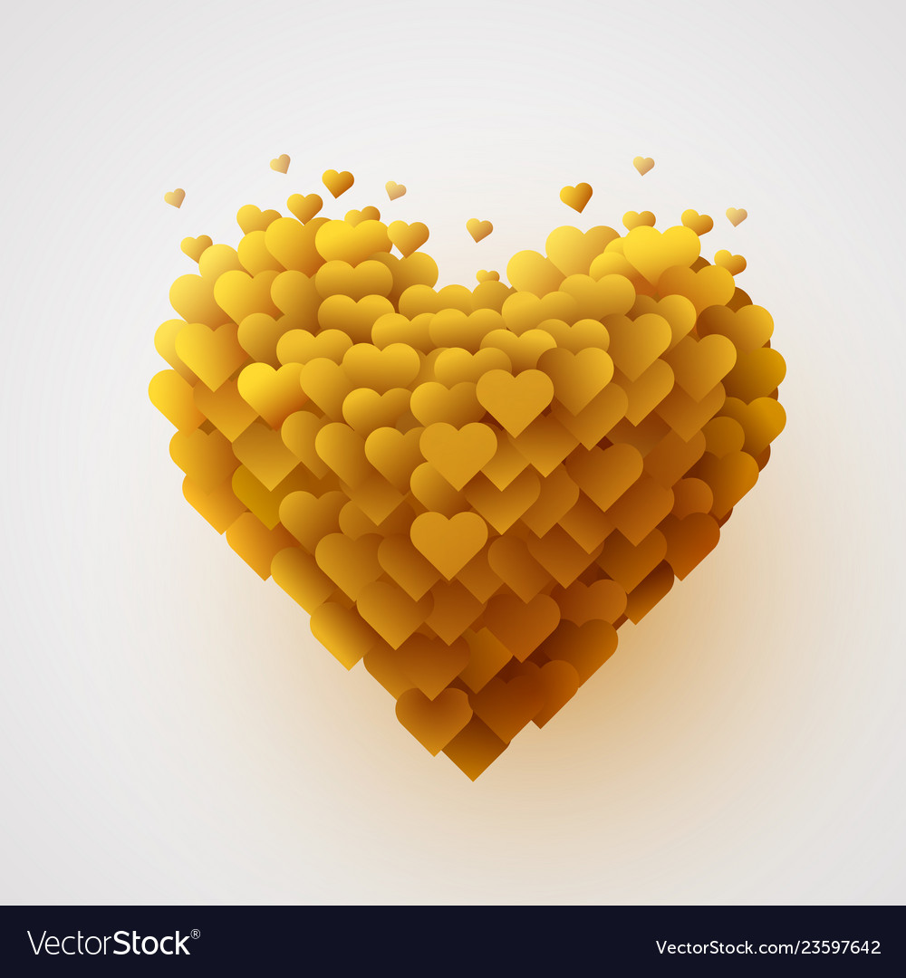 cute yellow heart background 0097