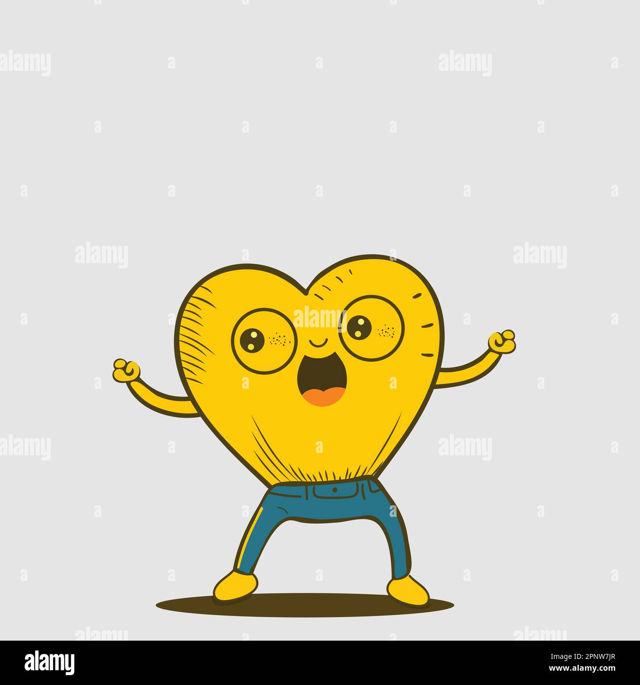 cute yellow heart background 0099