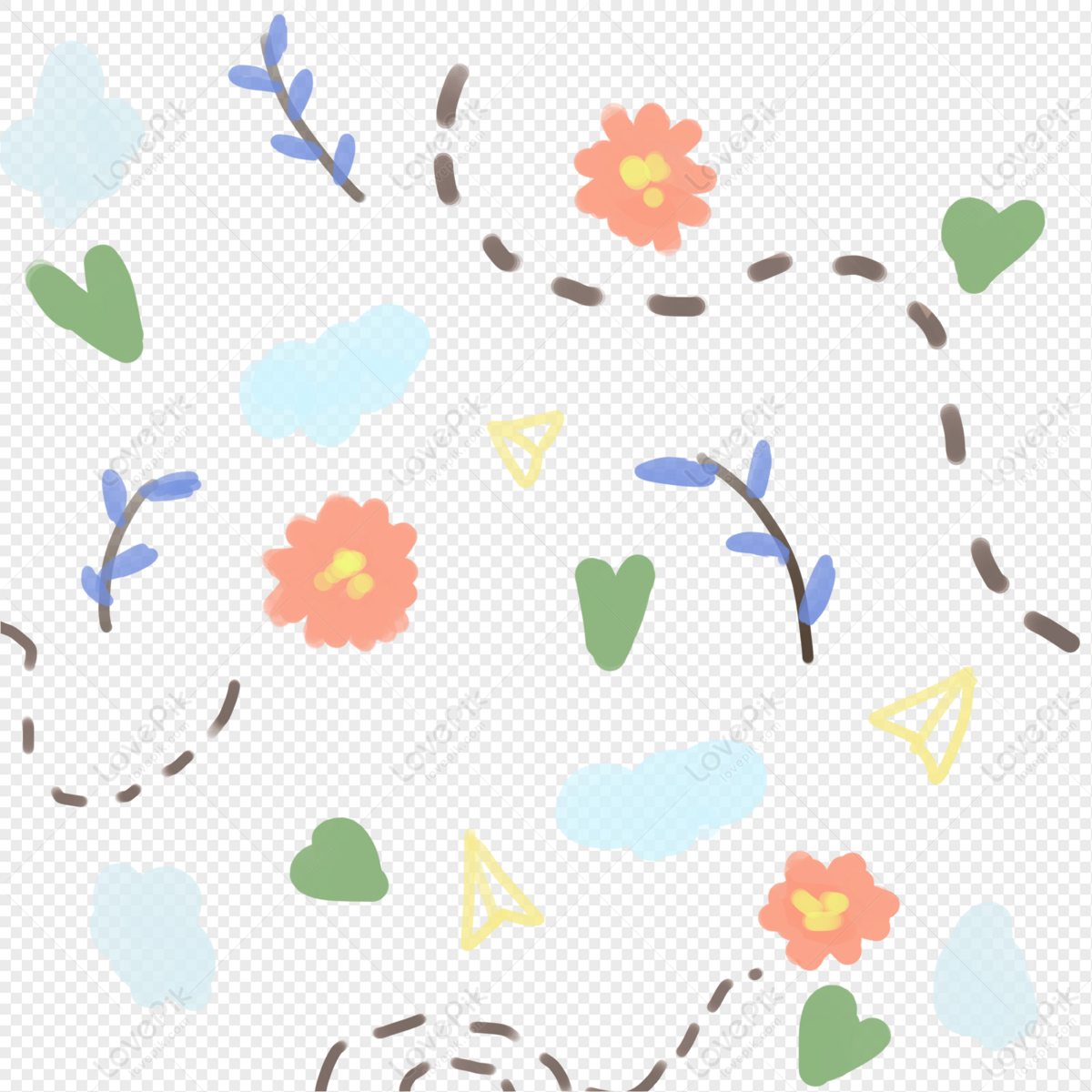 decorative cute PNG transparent background selections