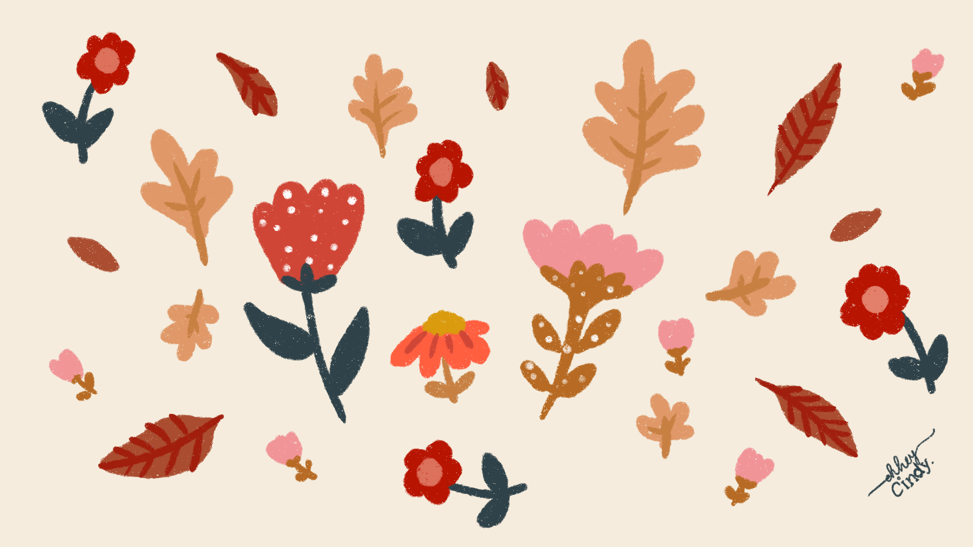 delightful cute backgrounds for autumn.