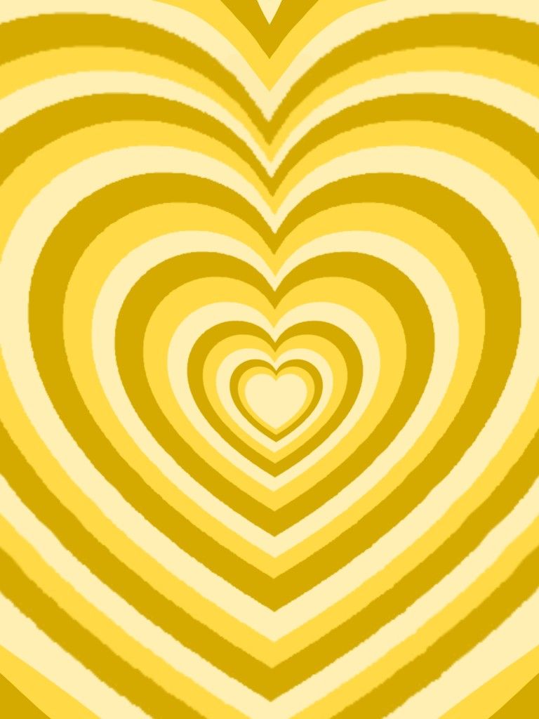 delightful cute yellow heart pattern