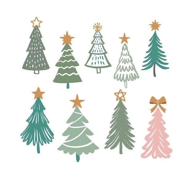 enchanting cute Christmas tree background themes