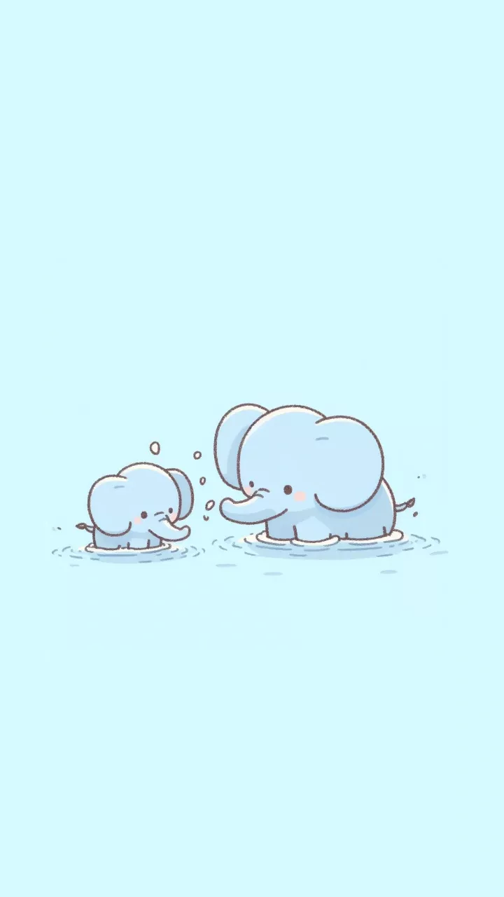 enchanting cute elephant illustration backgrounds