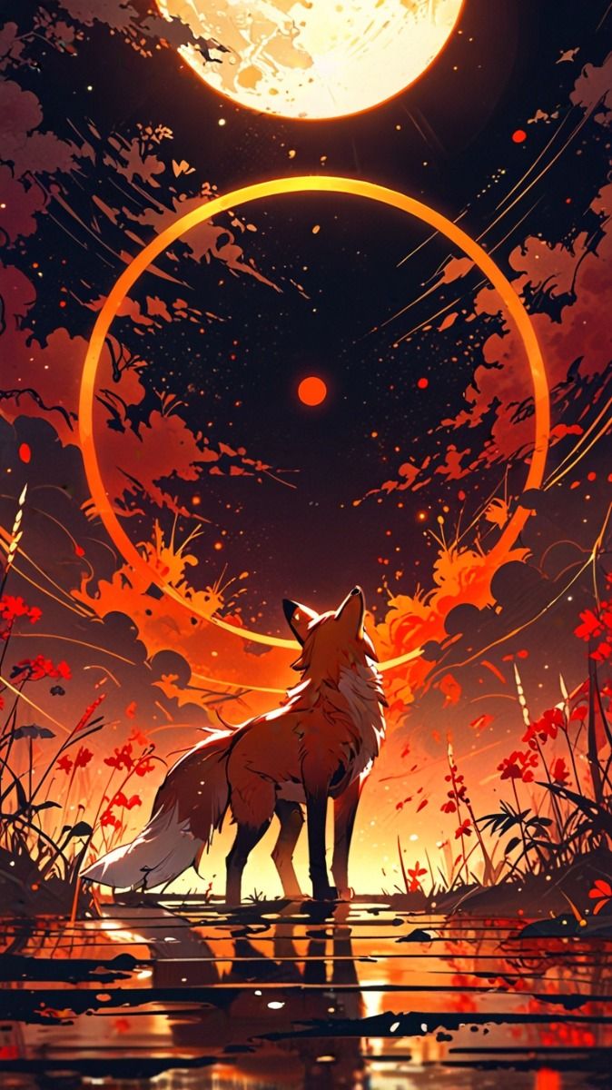 enchanting cute fox character backgrounds.