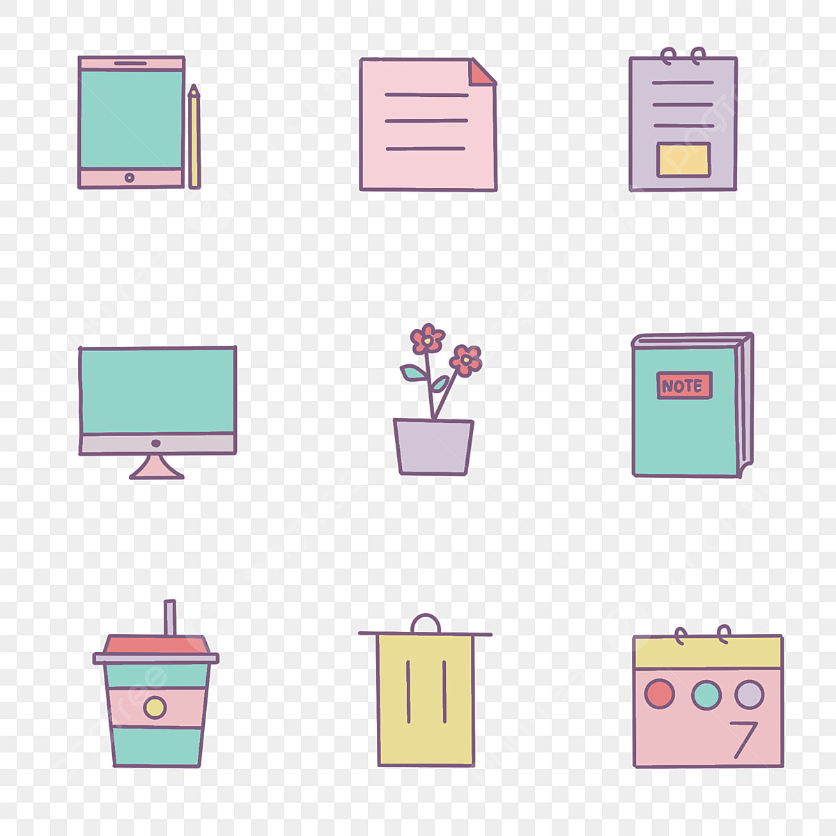 enchanting icons with transparent backgrounds.