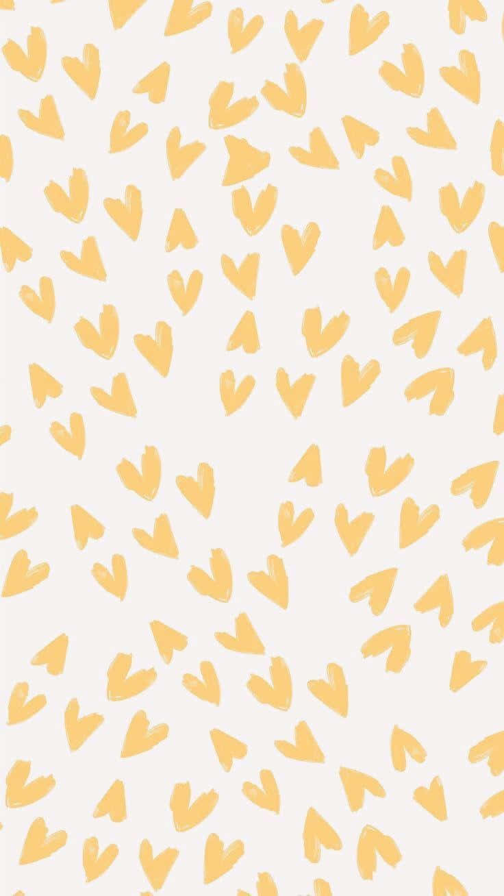 enticing yellow heart background for social media