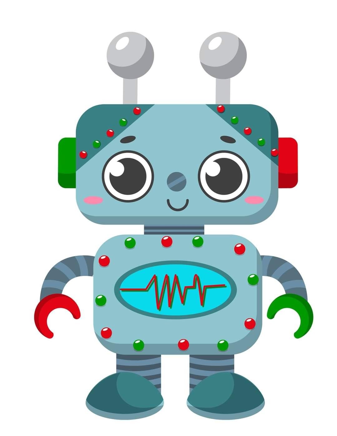 eye-catching cute robot imagery.