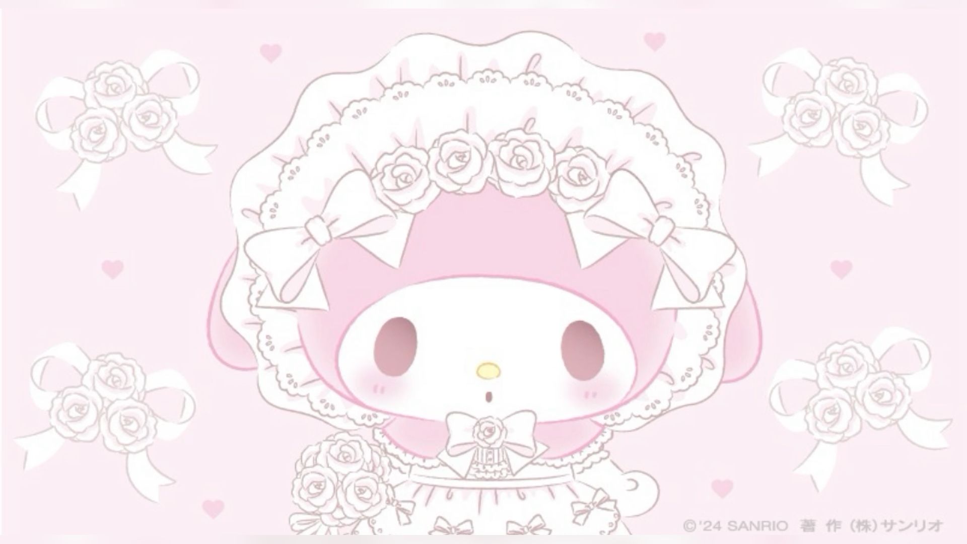 eye-catching My Melody backgrounds for creative projects.