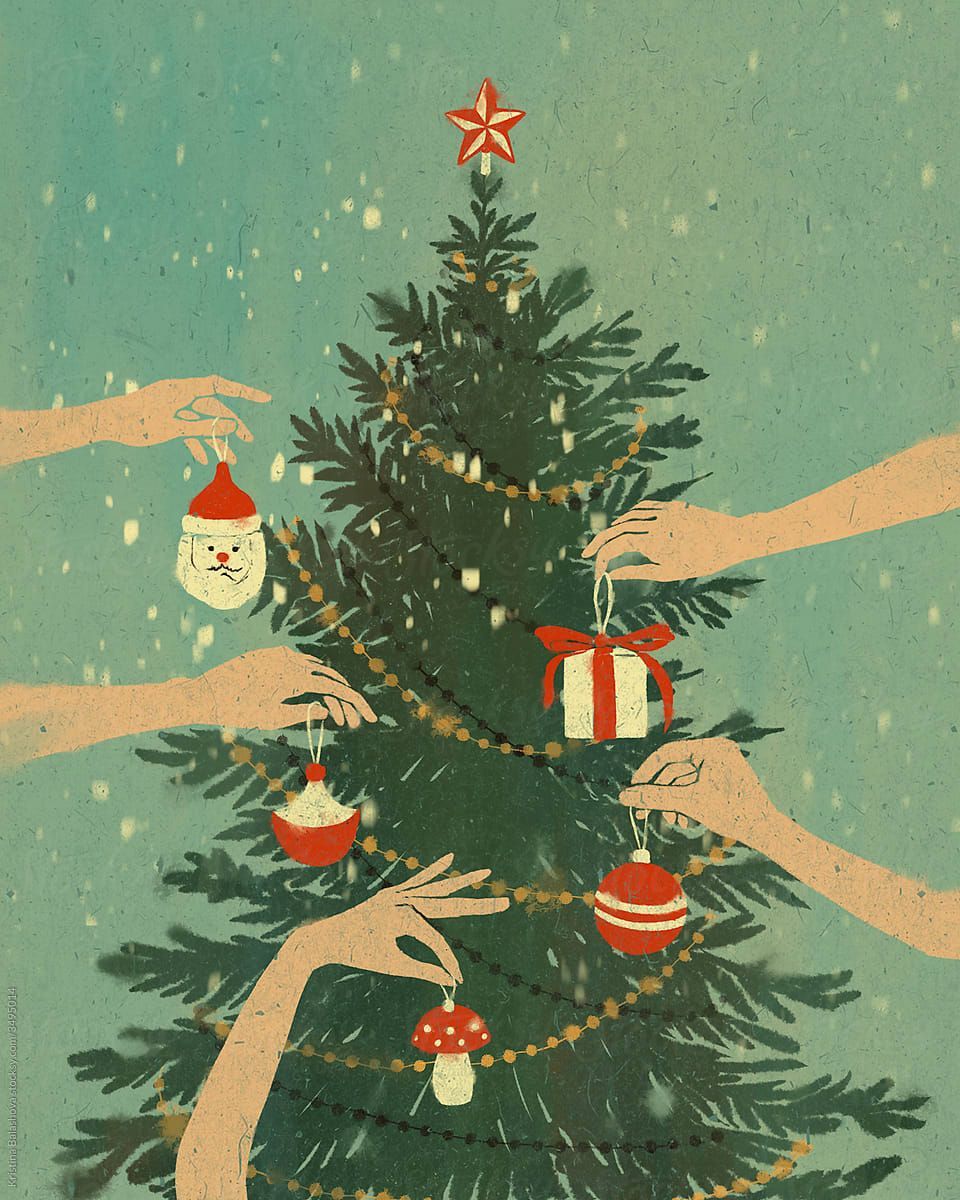 festive cute Christmas tree backgrounds