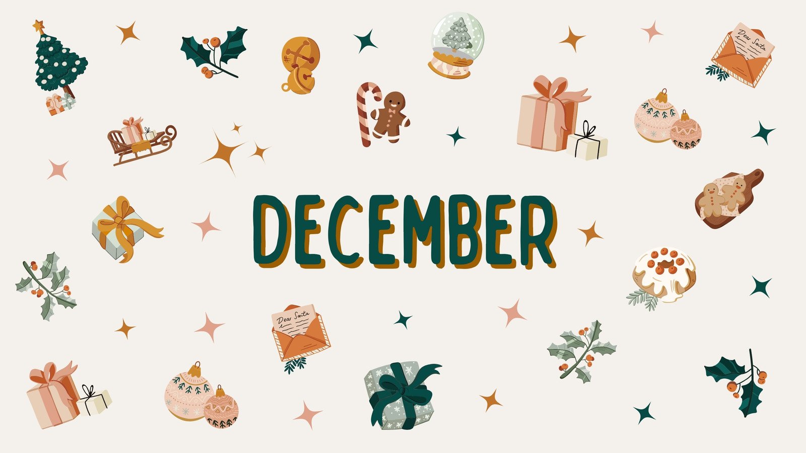 festive cute December backgrounds