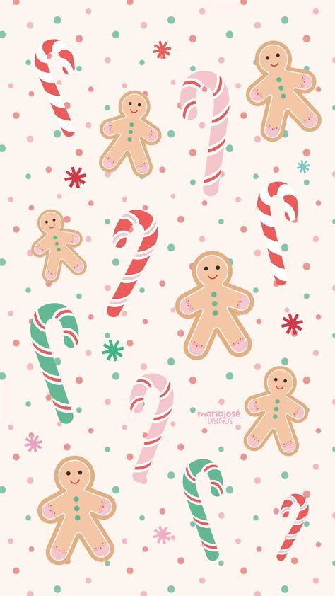 festive cute gingerbread backgrounds