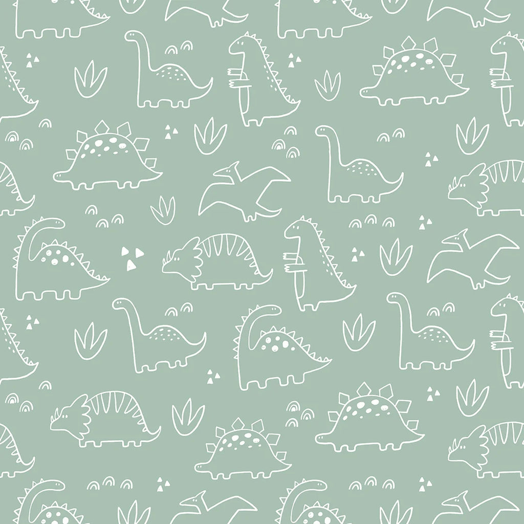 Fun and cute green dinosaur-themed backgrounds